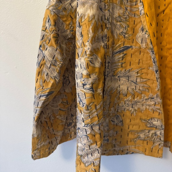 Handmade Kantha Quilted Kimono Jacket Made From Upcycled Cotton Saris | One Size - Picture 4 of 8